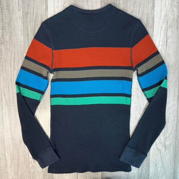 Striped Thermal Long Sleeve Shirt Mossimo Supply Co. Athletic Fit Size Small - Picture 3 of 6